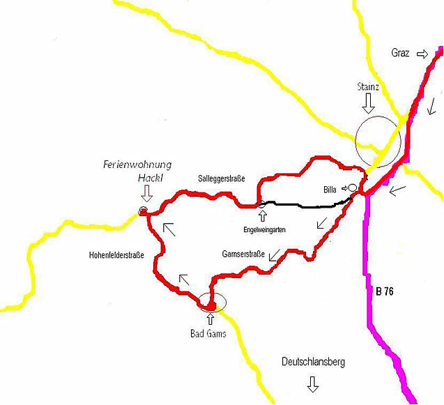 Lageplan Ferienwohnung Hackl